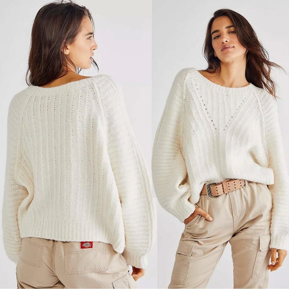 NWT Free People Ivory Sweater - Picture 2 of 7